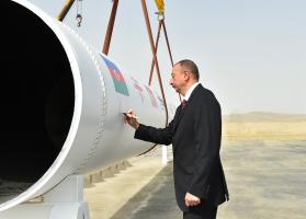 Ilham Aliyev, the heads of state and government attended the ceremony to mark the 20th anniversary of the Contract of the Century and lay the foundation of the Southern Gas Corridor