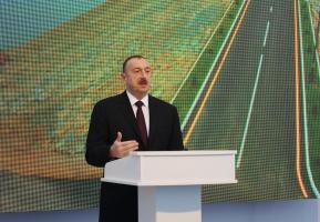 Ilham Aliyev attended the opening of Shamkirchay water reservoir