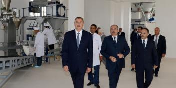 Ilham Aliyev attended the opening of an “Avangard” CJSC factory in Jalilabad