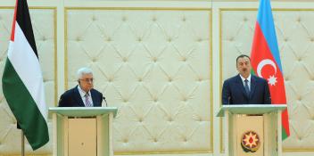 Presidents of Azerbaijan and Palestine made statements for the press