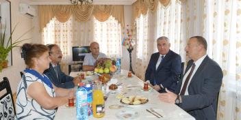 Ilham Aliyev attended the opening of rebuilt houses and apartment buildings destroyed during the occupation of Horadiz