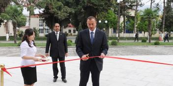 Ilham Aliyev attended the opening of the Balakan District Culture Center