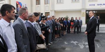 Speech by Ilham Aliyev at the opening of a secondary school in the Gozbarakh village of Zagatala