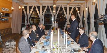 Ilham Aliyev hosted an official reception in honor of President of the Council of Ministers of Italy Enrico Letta