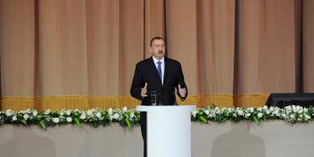 Ilham Aliyev attended a reception to mark the 20th anniversary of the establishment of the “Yeni Azerbaijan Party”