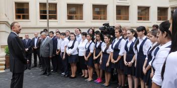 Speech by Ilham Aliyev at the opening of school No 18 in the Yasamal district of Baku after reconstruction on “Knowledge Day”