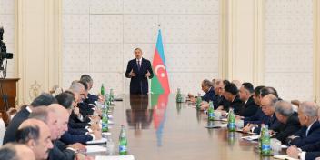 Opening speech by Ilham Aliyev at the meeting of the Cabinet of Ministers dedicated to the results of socioeconomic development in nine months of 2014 and objectives for the future