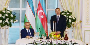 Official dinner reception was hosted in honor of President of the Republic of Uzbekistan Islam Karimov