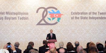 Speech by Ilham Aliyev at the opening ceremony of the international festive event marking the 20th anniversary of the state independence of the Republic of Azerbaijan