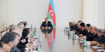 A Cabinet of Ministers meeting chaired by Ilham Aliyev was held