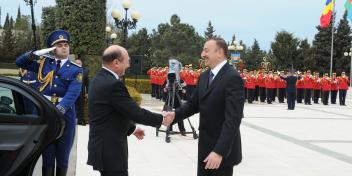 An official welcoming ceremony was held for President of Romania, Traian Băsescu