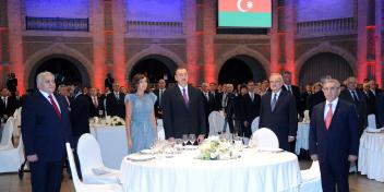 Ilham Aliyev participated in an official reception marking the 20th anniversary of the restoration of state independence of the Republic of Azerbaijan