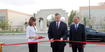 Ilham Aliyev attended the opening of the Samad Vurgun culture and recreation park in Yevlakh