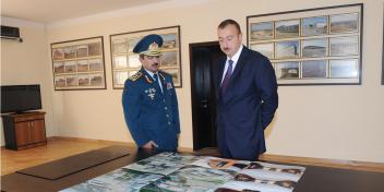 Ilham Aliyev attended the opening of a garrison and a new residential complex of an unspecified military unit of the State Border Service in Yevlakh