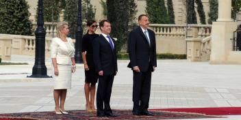 An official welcoming ceremony was held for President of the Russian Federation Dmitry Medvedev