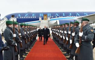 Ilham Aliyev arrived in Germany on a working visit