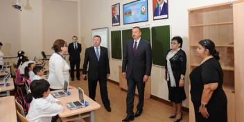 Ilham Aliyev attended the opening ceremony of the educational complex No. 132-134 in Baku