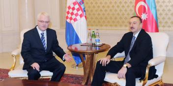 Ilham Aliyev and President of the Republic of Croatia Ivo Josipović held a face-to-face meeting