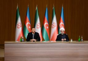 Ilham Aliyev and President of the Islamic Republic of Iran Hassan Rouhani attended the business forum