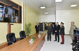 Ilham Aliyev attended the opening of a new building of the headquarters in the military town of Shamkir military formation