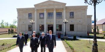 Ilham Aliyev reviewed the district culture house named after Yagub Mammadov in Agjabadi