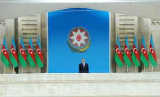 Ilham Aliyev attended the official military parade on the occasion of the 95th anniversary of the Armed Forces