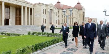 As part of a visit to Guba District, Ilham Aliyev attended the opening of a Youth Centre