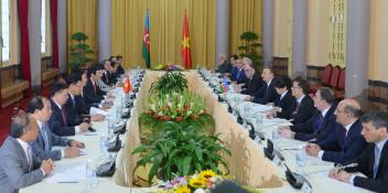 Ilham Aliyev and President of the Socialist Republic of Vietnam Truong Tan Sang held a meeting in an expanded format