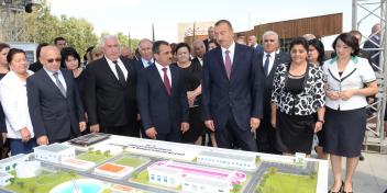 Ilham Aliyev attended the ceremony to mark the supply of drinking water to Shamkir city