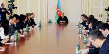 Ilham Aliyev received a group of youth and representatives of student youth organisations