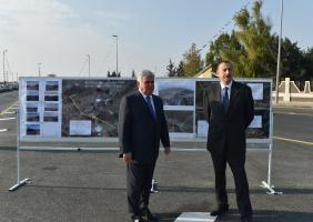 Ilham Aliyev attended the opening of the first part of Gala-Pirallahi highway