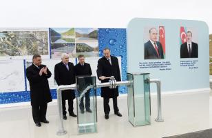 Ilham Aliyev attended a ceremony to mark the supply of drinking water to Goygol