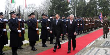 Official welcoming ceremony for President Ilham Aliyev was held in Zagreb