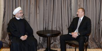 Ilham Aliyev and Iranian President Hassan Rouhani met