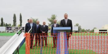 Ilham Aliyev attended the groundbreaking ceremony of the Heydar Aliyev Center in Shaki