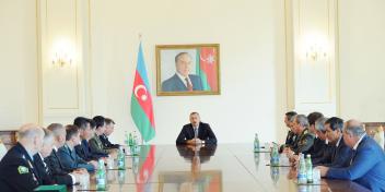 Ilham Aliyev received the participants of the 70th meeting of the CIS Council of Border Troops Commanders