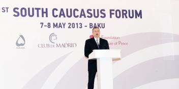 Speech by Ilham Aliyev at the opening ceremony of the First South Caucasus Forum