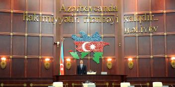 Ilham Aliyev attended the first session of fourth convention of the National Assembly of the Republic of Azerbaijan