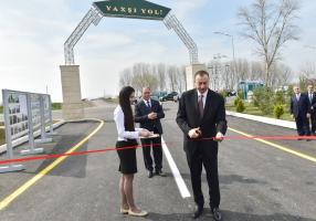 Ilham Aliyev attended the opening of Mollaisalar-Valiushaghı-Mollaahmadli-Sarkarlar highway