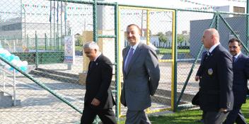 Ilham Aliyev attended a ceremony to commission a new training camp of Baki Football Club