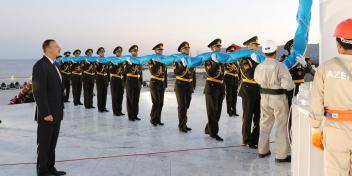 Ilham Aliyev attended the opening ceremony of the State Flag Square