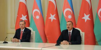 Ilham Aliyev and President of Turkey Recep Tayyip Erdogan made statements for the press