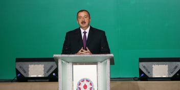 Speech by Ilham Aliyev at the official reception marking the 20th anniversary of the restoration of state independence of the Republic of Azerbaijan