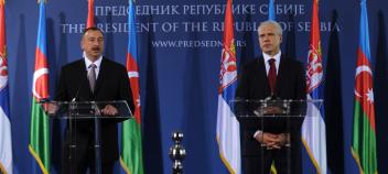 Presidents of Azerbaijan and Serbia made statements for the press