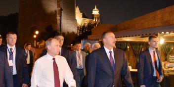 Ilham Aliyev and Russian President Vladimir Putin toured the State Historical-Architectural Reserve "Icherisheher"