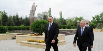 Ilham Aliyev reviewed the restored Center of Heydar Aliyev in Hajigabul