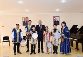 Ilham Aliyev attended the opening of the Children`s Art School No. 1 in Barda