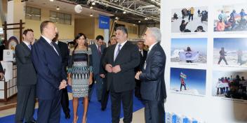 Ilham Aliyev attended the First Azerbaijani International Exhibition of Sport, Sports Equipment and Sportswear and the Fourth National Exhibition of Youth Organizations