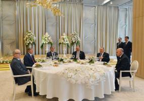 Ilham Aliyev hosted a reception in honor of the heads of state attending the Third Summit of the Cooperation Council of Turkic-speaking States