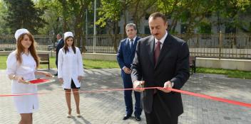 Ilham Aliyev attended the opening of the newly reconstructed polyclinic No 32 in Alat